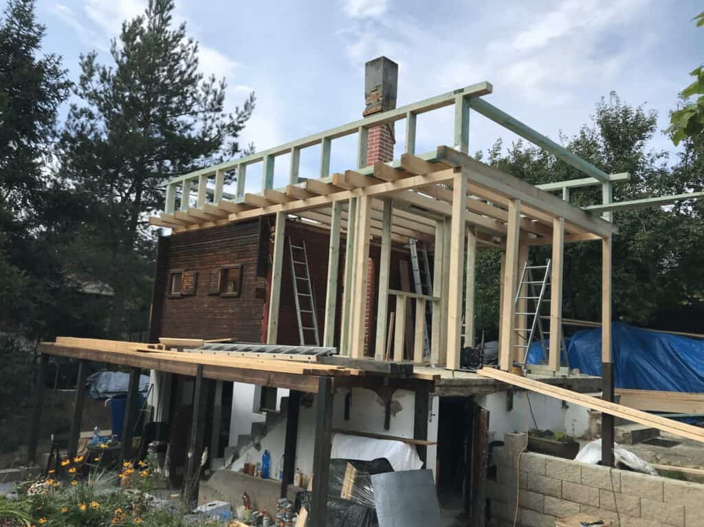 Výstavba dřevostavby na klíč firmou Porky stavební.